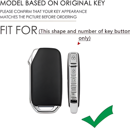 CarDost water-resistant key cover for Kia Seltos, Sonet, Carens 4-button