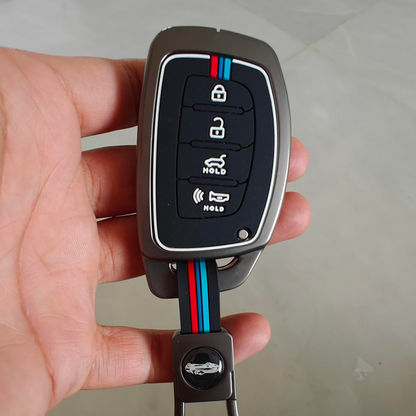 CarDost alloy key cover with 360 degree protection for Hyundai smart key