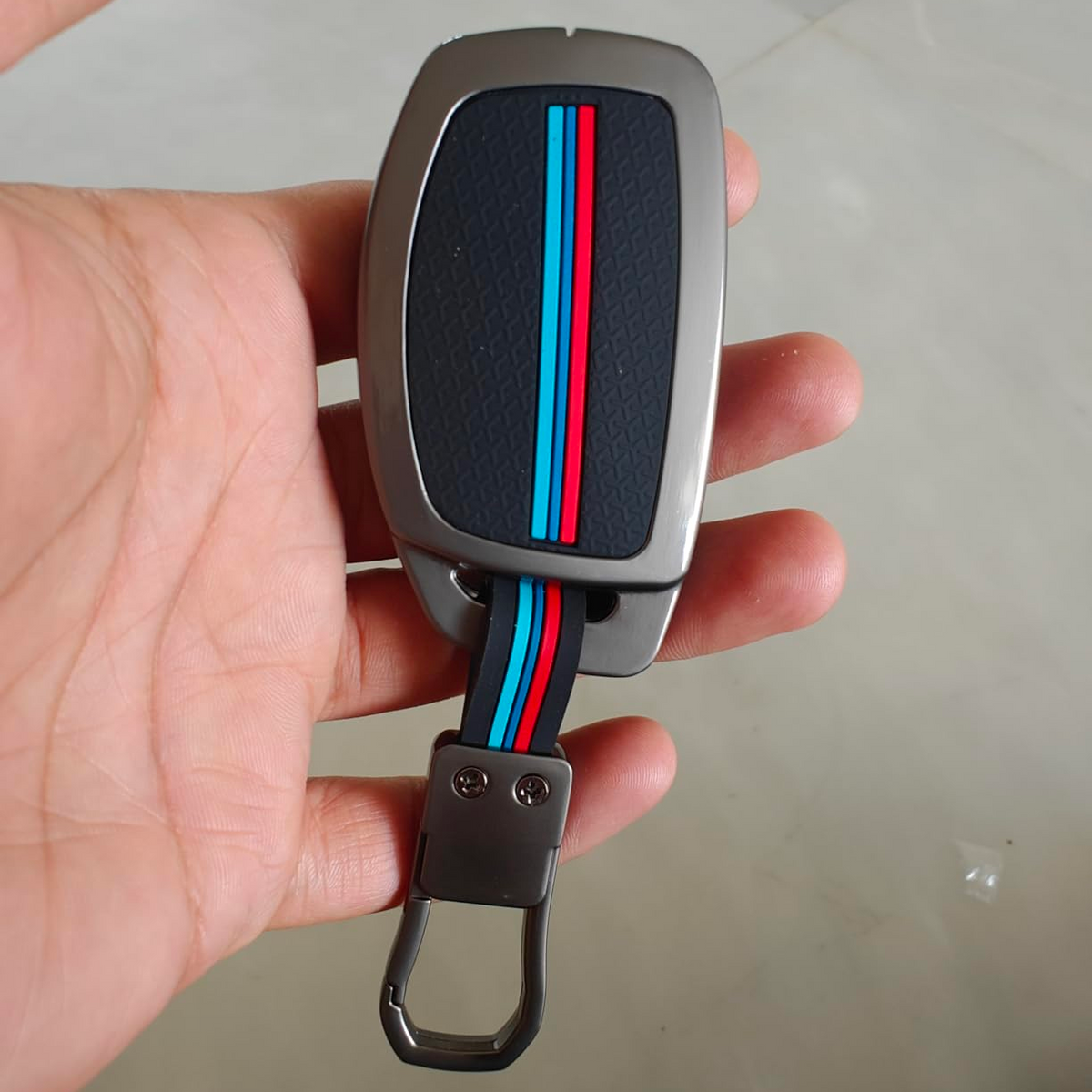CarDost alloy key cover with 360 degree protection for Hyundai smart key