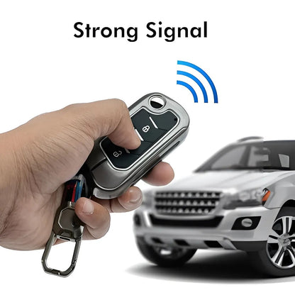 CarDost black metal key cover for Maruti Suzuki 2-button smart key