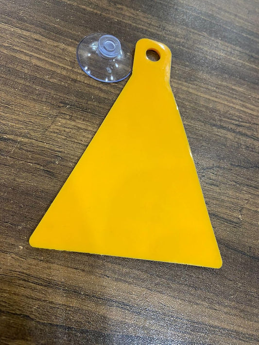 Baby in Car triangle warning sign, yellow and black, suction cup