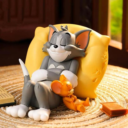 Tom and Jerry car dashboard figurine with yellow cushion