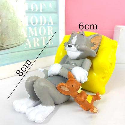 Tom and Jerry car dashboard figurine with yellow cushion