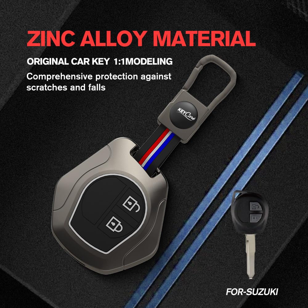 CarDost premium metal key case for Maruti Suzuki 2-button remote key