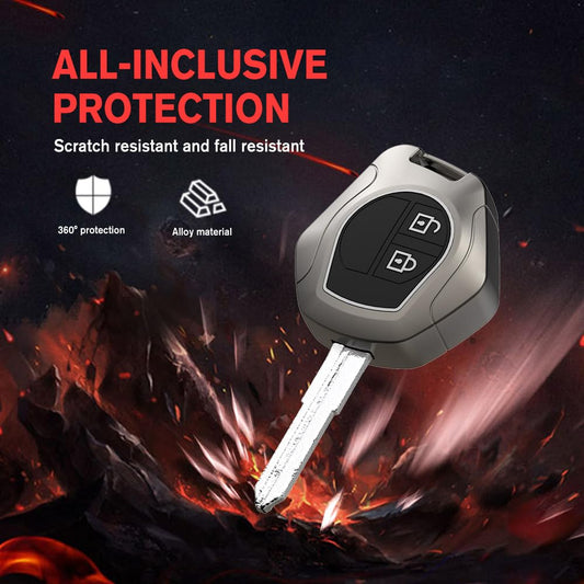 CarDost premium metal key case for Maruti Suzuki 2-button remote key