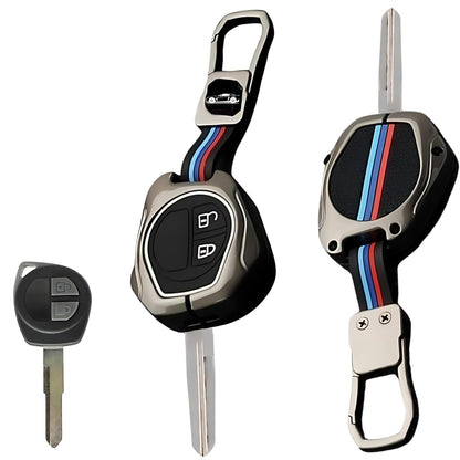CarDost premium metal key case for Maruti Suzuki 2-button remote key