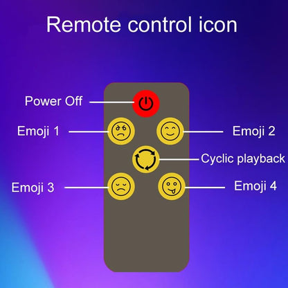 Emoticon LED light for car rear window with remote control