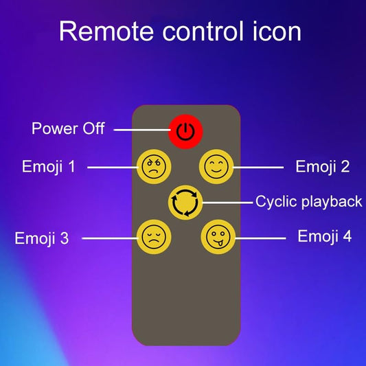 Emoticon LED light for car rear window with remote control