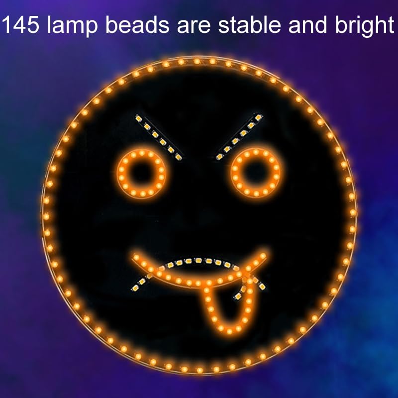 Emoticon LED light for car rear window with remote control