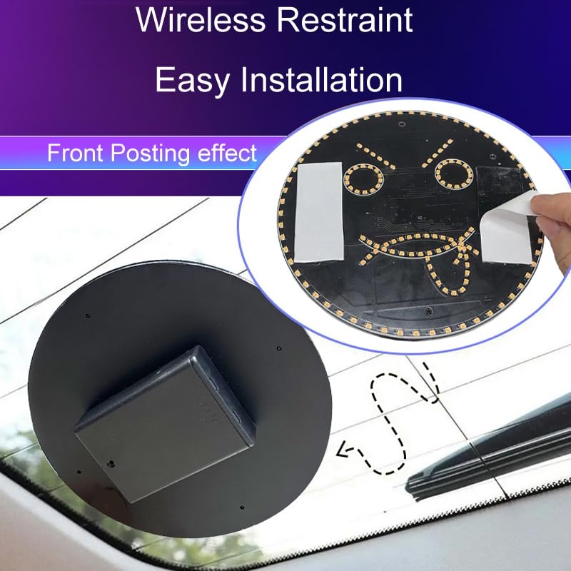 Emoticon LED light for car rear window with remote control