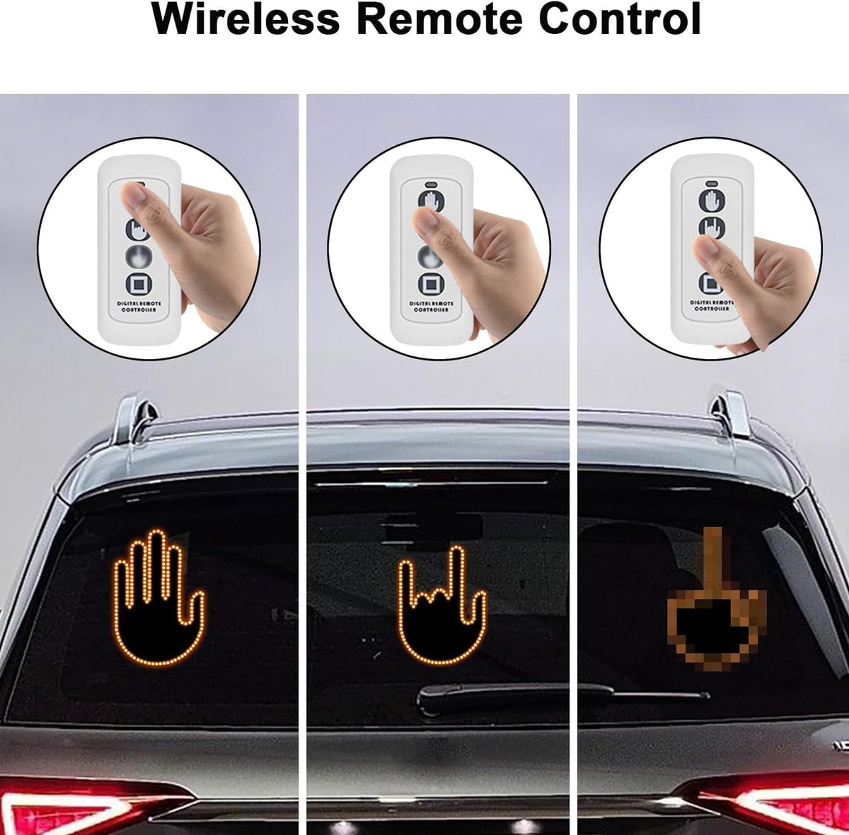 LED 3-in-1 hand gesture light with wireless remote control