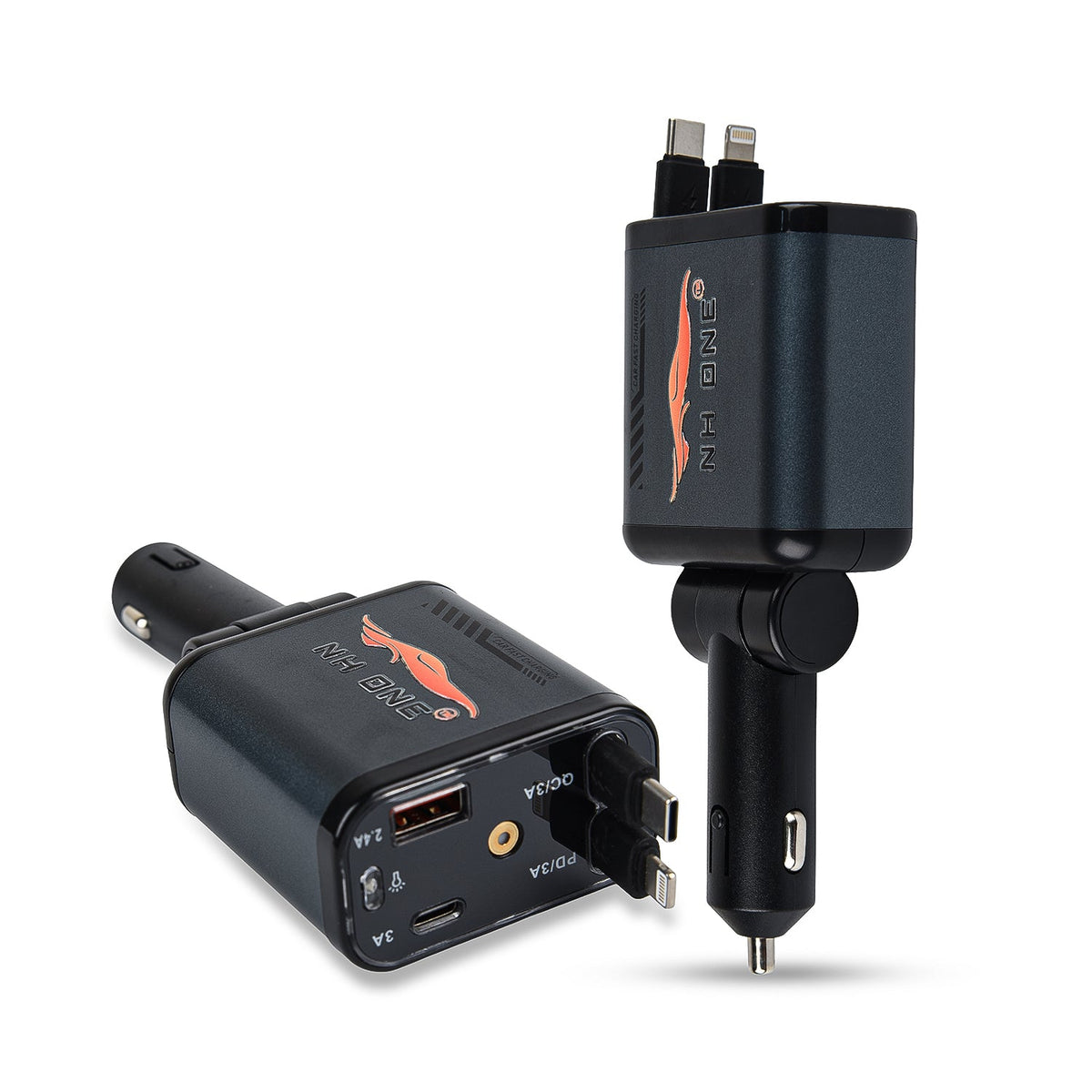CarDost 4-in-1 fast car charger with starlight projector