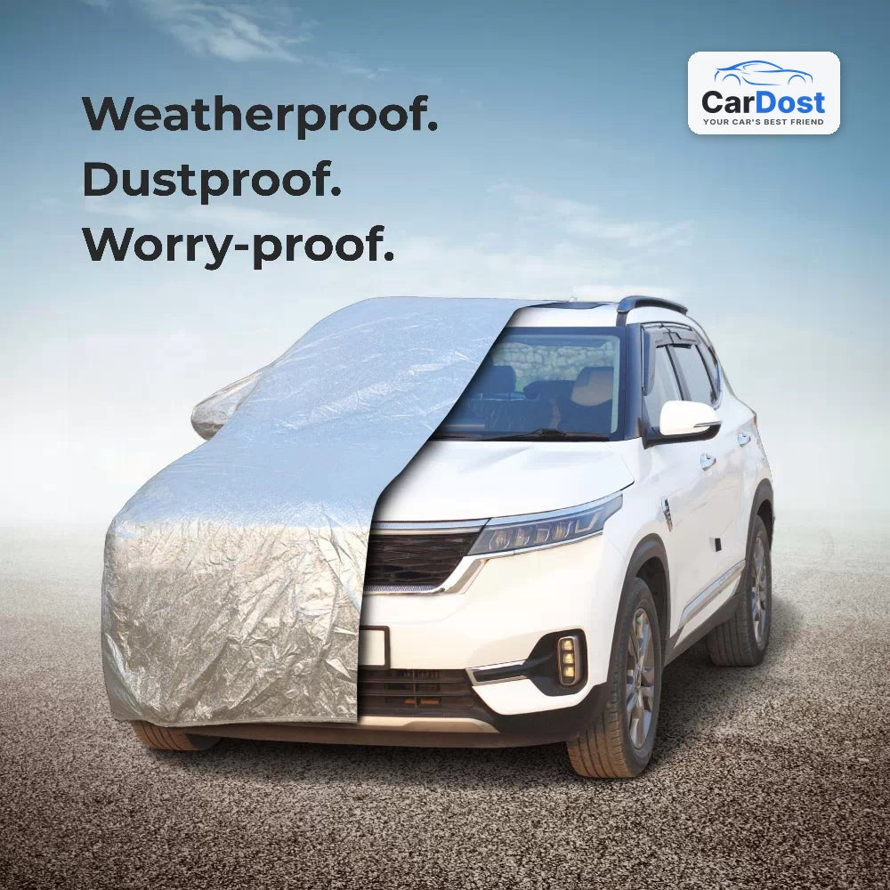 CarDost AERO Silver car body cover – weatherproof and dustproof protection